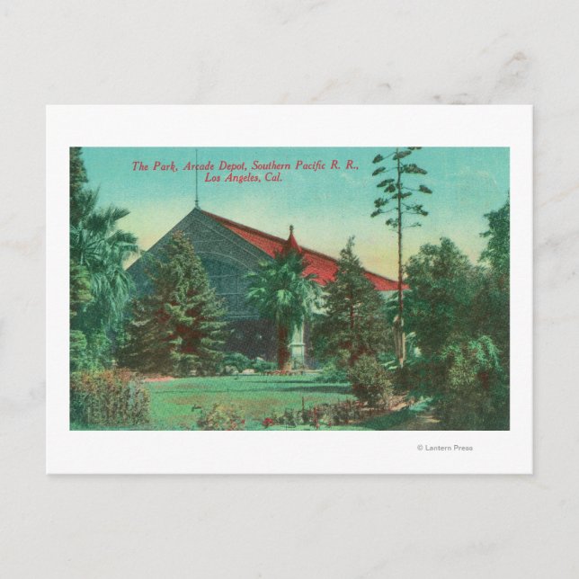 Park View SP RR Arcade Depot Postkarte (Vorderseite)