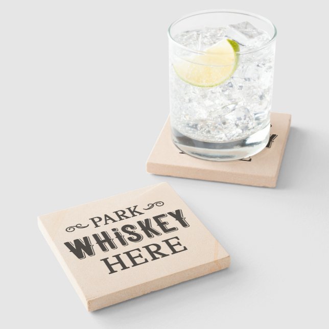 Park Whiskey Hier - Stone Untersetzer (Seitenansicht)