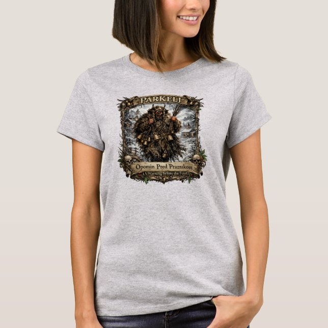 Parkelj Folklore  Slovenian St. Nicholas Tradition T-Shirt (Vorderseite)