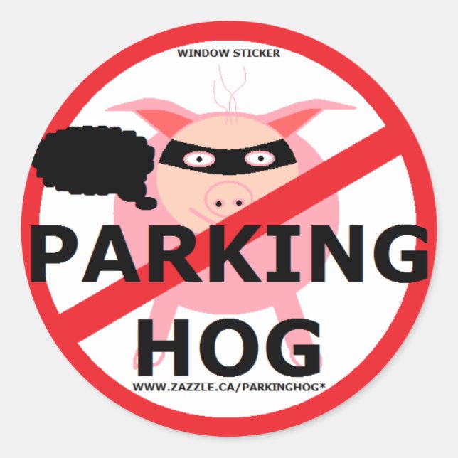 PARKEN HOG BANDIT SAGT? RUNDER AUFKLEBER (Vorderseite)