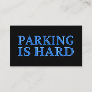 Parken ist schlecht Parken blau Visitenkarte