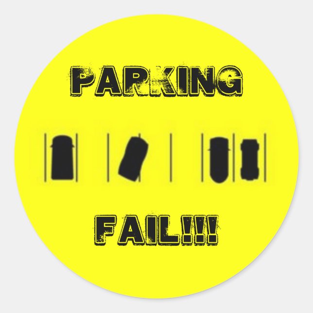 PARKEN VERSAG!! RUNDER AUFKLEBER (Vorderseite)