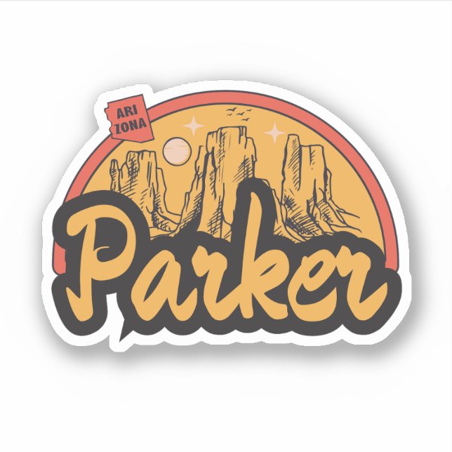 Parker, Arizona-Aufkleber Aufkleber (Vorderseite)