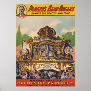 Parker Band Organs, berühmt für Schönheit und Ton Poster