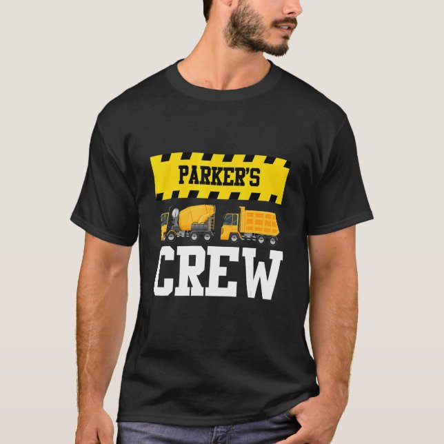 Parker Bau Crew Custom Dumptruck Dump Tru T-Shirt (Vorderseite)