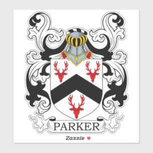 Parker Familienwappen Aufkleber
