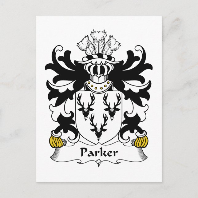 Parker Familienwappen Postkarte (Vorderseite)