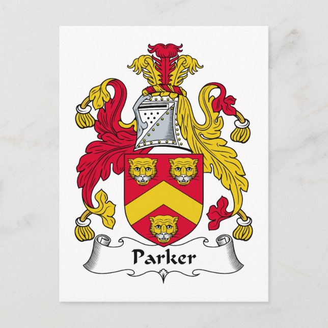 Parker Familienwappen Postkarte (Vorderseite)