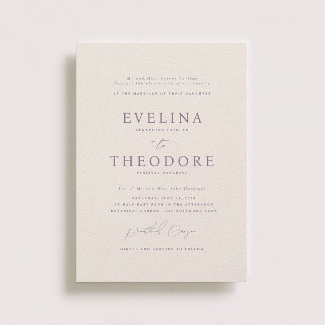 Parker feierliche Hochzeit Einladung (Von Creator hochgeladen)