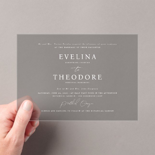 Parker Formal Landscape Wedding Invitation (In situ (ordinateur de poche))