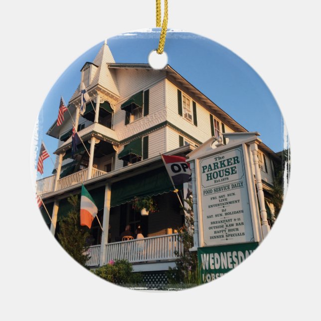 Parker Haus-Meer geumgürtet, NJ Keramik Ornament (Vorne)
