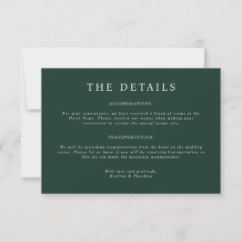 Parker Landscape Wedding Details Card Einladung