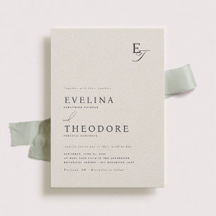 Parker Monogram Wedding Einladung