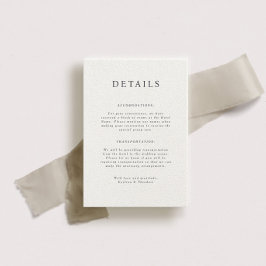 Parker Portait Wedding Details Card Einladung