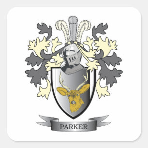 Parker Wappen Quadratischer Aufkleber