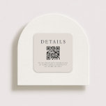 Parker Wedding QR Code Quadratischer Aufkleber<br><div class="desc">Dieses Hochzeitsdesign zeigt ein elegantes und formales Design, das sich perfekt für eine anspruchsvolle Zeremonie eignet. Die Einladung zeigt eine minimalistische Ästhetik, mit klaren Linien und einem Schwerpunkt auf Typografie. Die Namen werden in einem klassischen Serif-Schriftart prominent dargestellt, was dem Stück eine zeitlose Gnade verleiht. Die Verwendung eines einfachen Ampersands...</div>