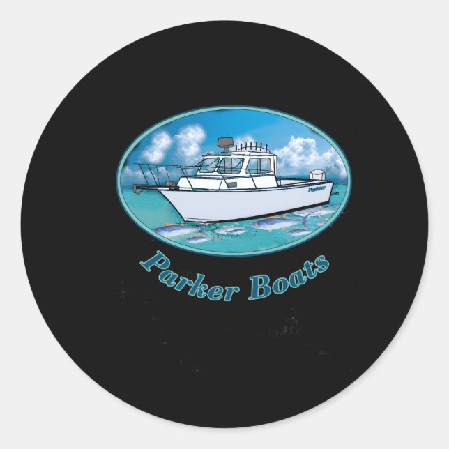 Parkerboote Runder Aufkleber (Vorderseite)