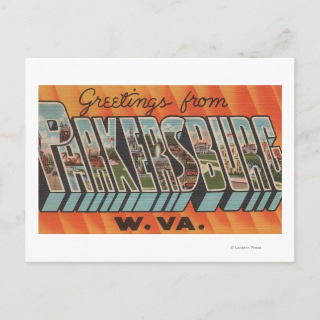 Parkersburg, West Virginia - Große Briefmarkenszen Postkarte (Vorderseite)