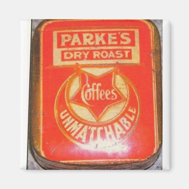 Parke's 1900 Kaffee-Zinn Magnet (Vorne)