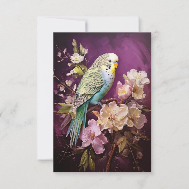 Parkett und Blüten Dankeskarte (Vorderseite)