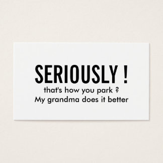 Parking Funny Simple Noir