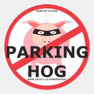 PARKING HOG BANDIT RUNDER AUFKLEBER
