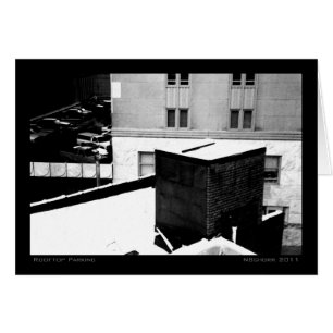 Parking sur le toit Paysage urbain d'hiver
