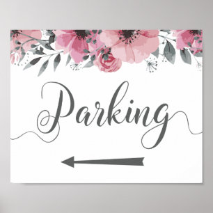 Parking Verlassen Pfeil-Zeichen Poster