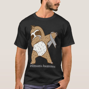 Parkinson-Bewusstseins-Schleife-Dabbing-Faultier-K T-Shirt