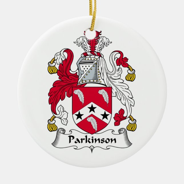 Parkinson-Familienwappen Keramikornament (Vorne)