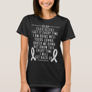 Parkinson-Krankheit Bewusstsein zurück Silver Ribb T-Shirt