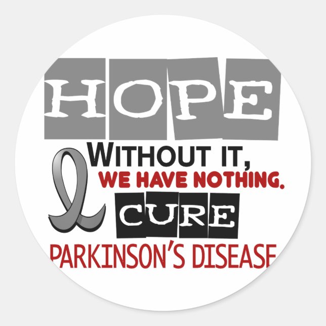Parkinson-Krankheit HOPE 2 Runder Aufkleber (Vorderseite)