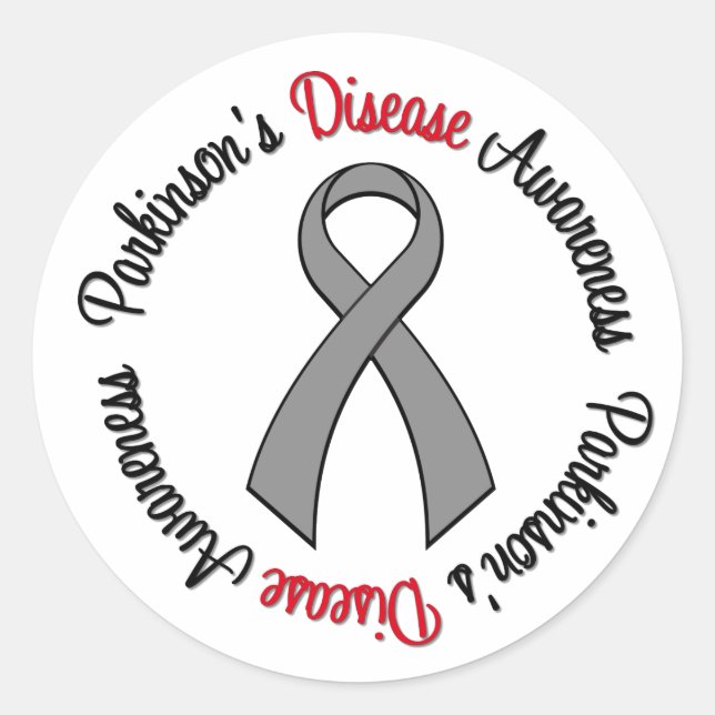 Parkinson-Krankheit Runder Aufkleber (Vorderseite)