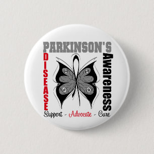 Parkinson-Krankheits-Bewusstseins-Schmetterling Button