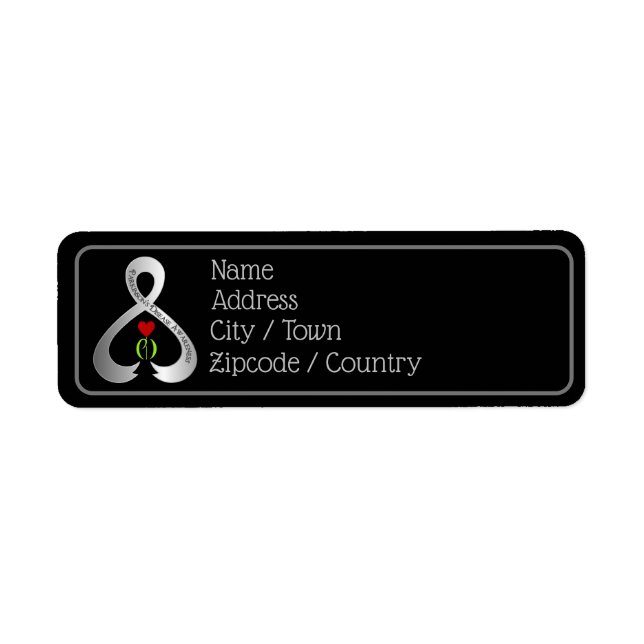 Parkinson's Awareness Ribbon Black (Vorne)
