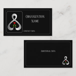 Parkinson's Awareness Ribbon Black Visitenkarte