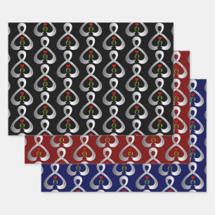 Parkinson's Awareness Ribbon Geschenkpapier Set