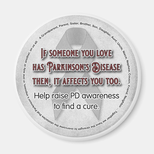 Parkinson's Awareness, wenn jemand Sie Liebe Magnet (Vorne)