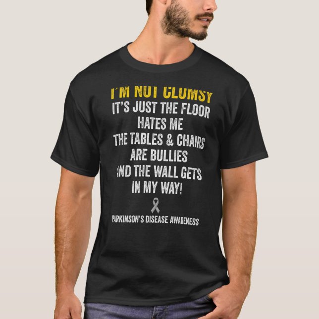 Parkinsons Disease Awareness Clumsy Warrior Surviv T-Shirt (Vorderseite)