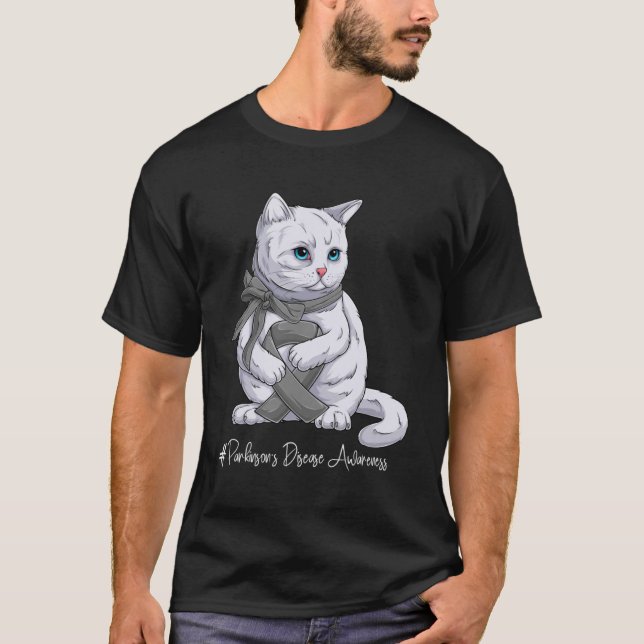 Parkinson's Disease Awareness Month Gray Ribbon Ca T-Shirt (Vorderseite)