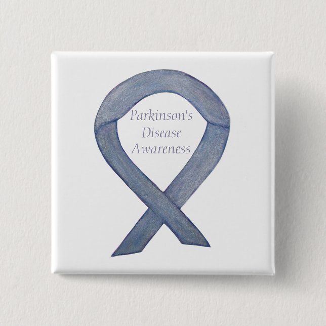 Parkinson's Disease Awareness Ribbon Art Button (Vorderseite)