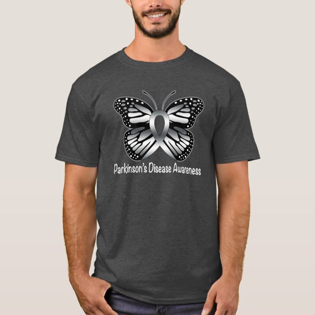 Parkinson's Disease Butterfly Awareness Ribbon T-Shirt (Vorderseite)