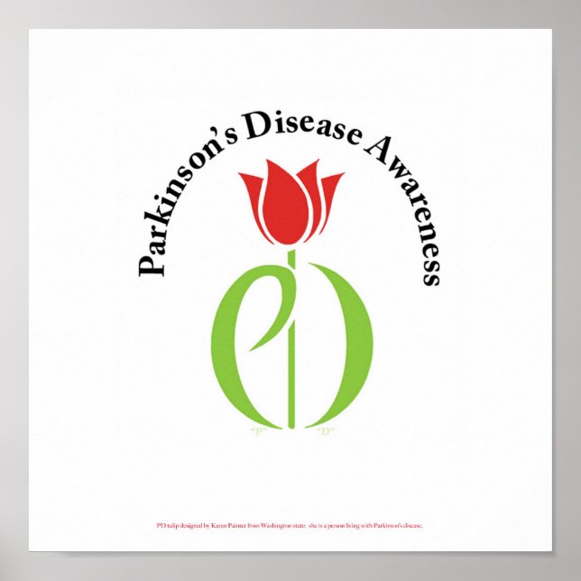 parkinson's disease, parkinsons disease, tulip, pd poster (Vorne)