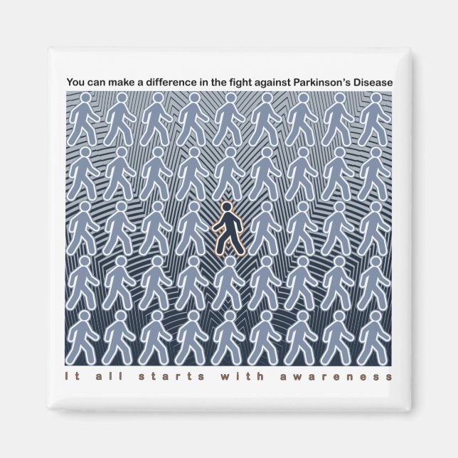 Parkinsons Kämpfe beginnt mit Bewusstsein Magnet (Vorne)