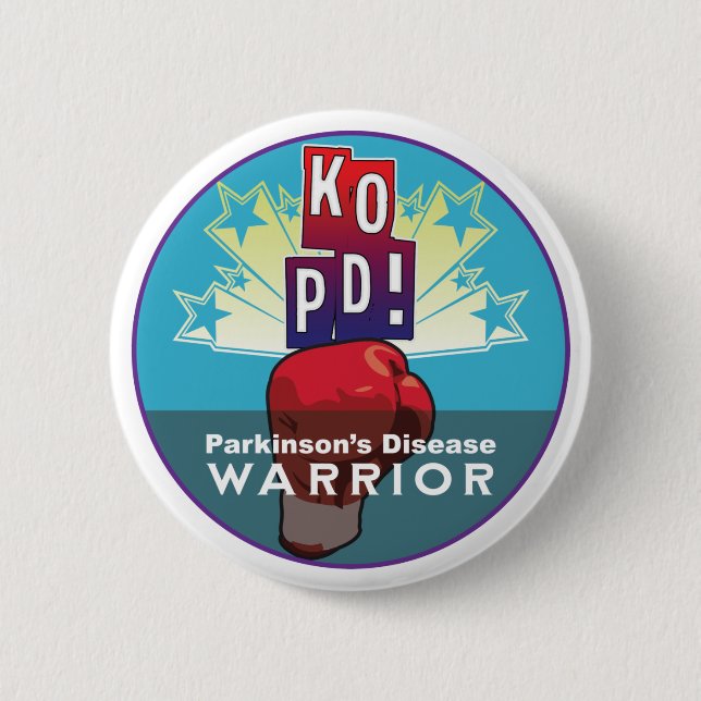 Parkinson's KO Warrior Button (Vorderseite)
