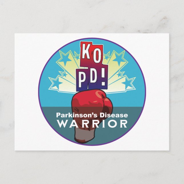 Parkinson's KO Warrior Postkarte (Vorderseite)