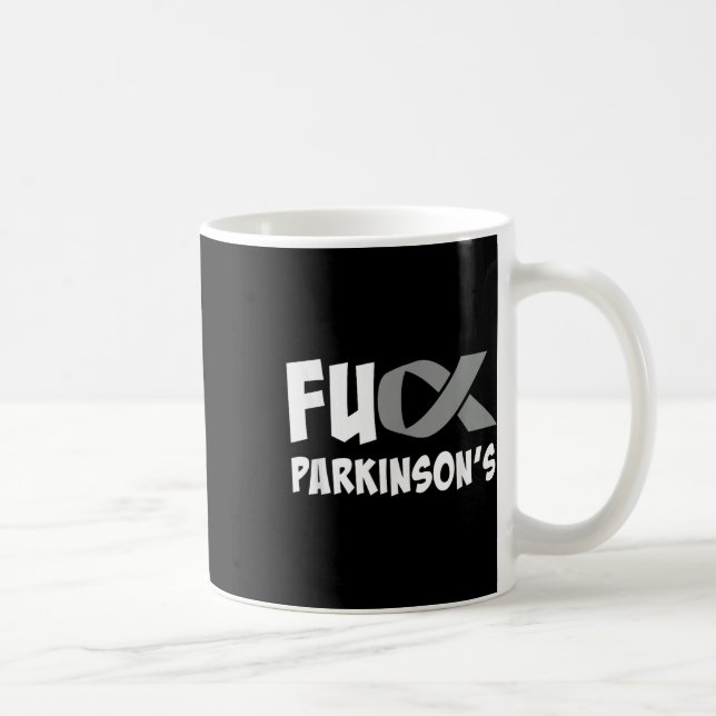 Parkinsons Krankheit Monat zur Bewusstseinsbildung Kaffeetasse (Rechts)