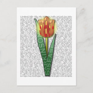 Parkinsons Stärke Burst Tulip RednYellow Postkarte