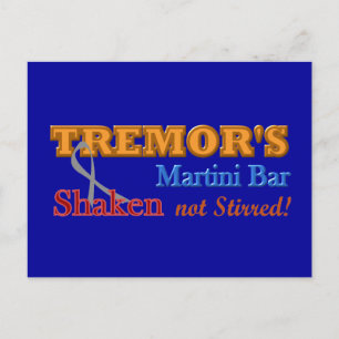 Parkinson's Tremor's Martini-Bar erschüttert Desig Postkarte
