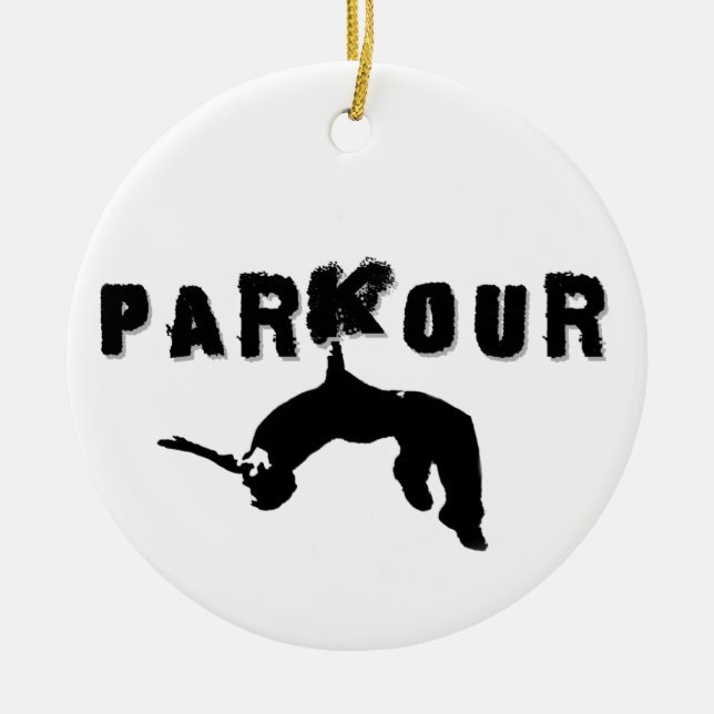 Parkour Athlet Keramikornament (Vorne)